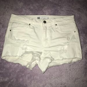 White Denim Shorts